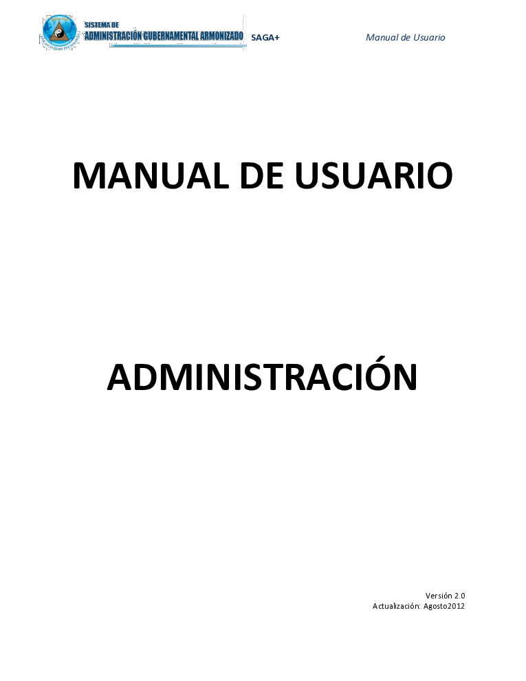 thumbnail of SAGA Manual de Administracion