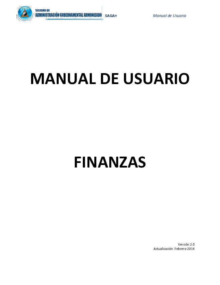 thumbnail of SAGA Manual de Finanzas