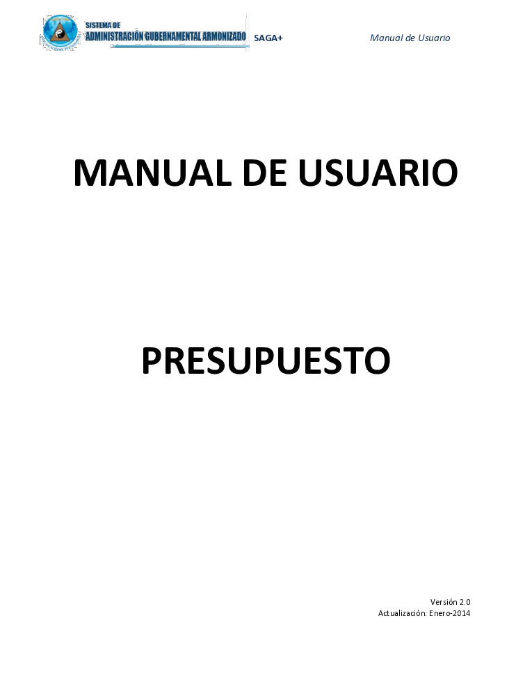 thumbnail of SAGA Manual de Presupesto